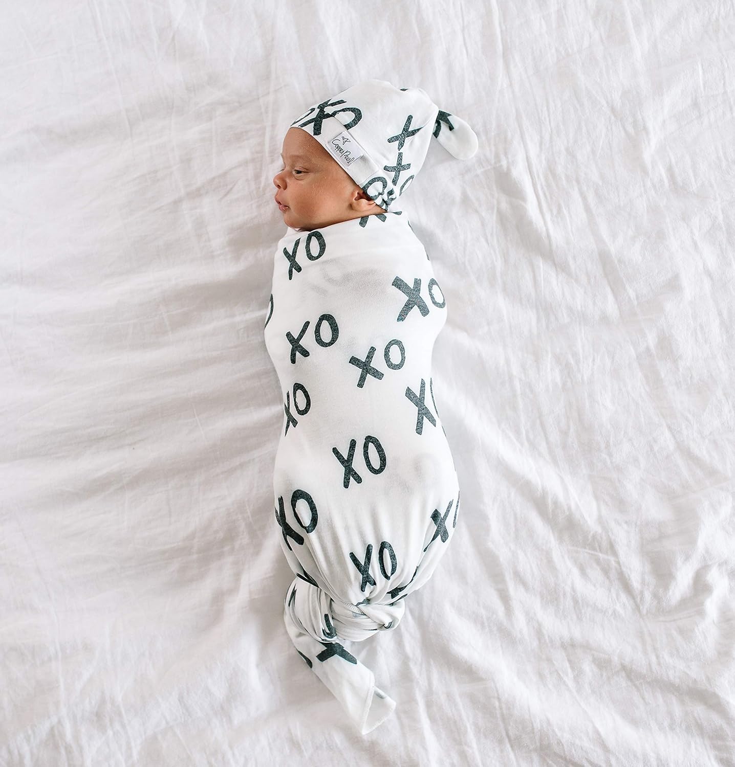 Copper Pearl Large Premium Knit Baby Swaddle Receiving Blanket XOXO