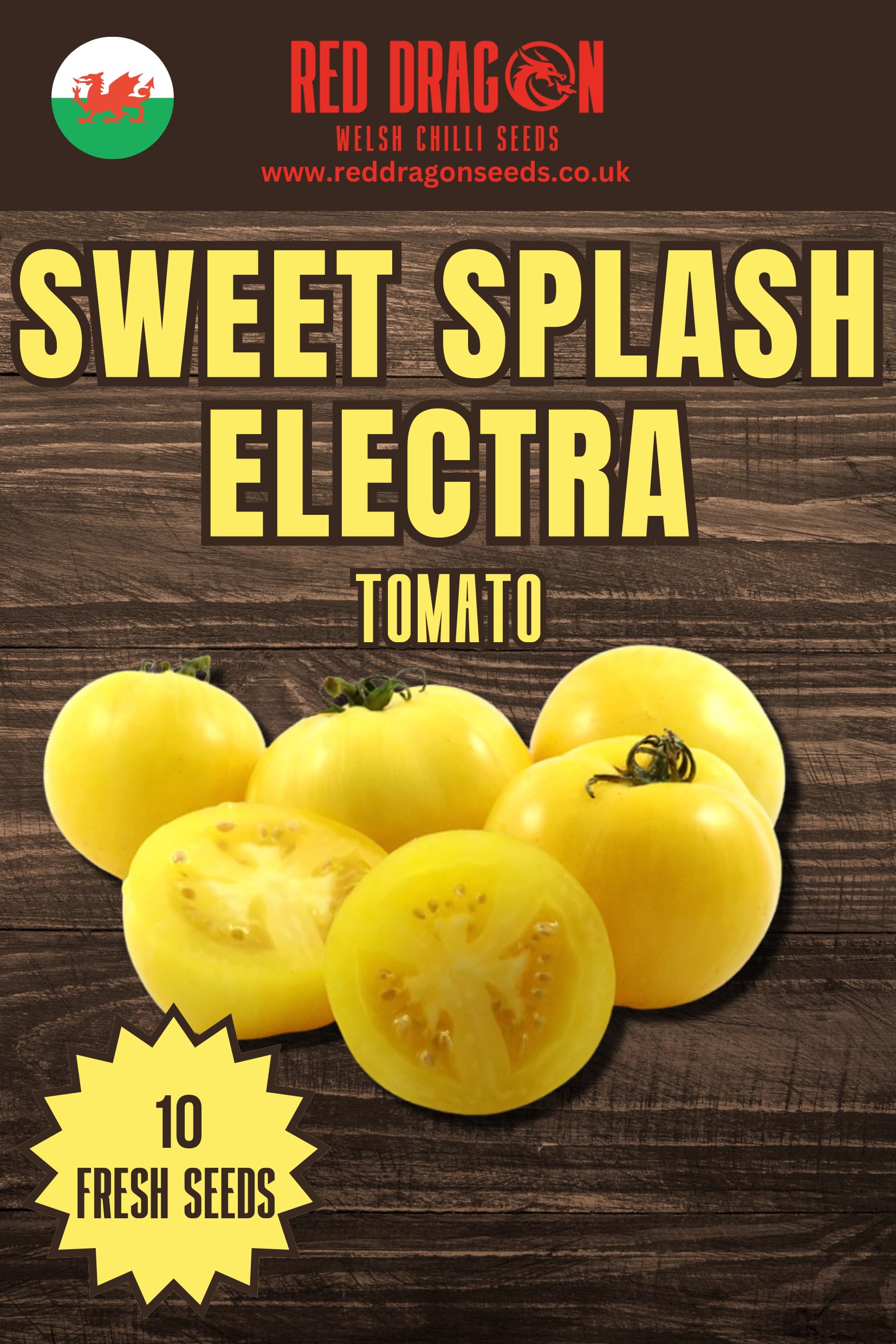 Sweet Splash Electra Variegated Tomato Seeds - 10 Fresh Sweet Splash Electra Variegated Tomato Seeds