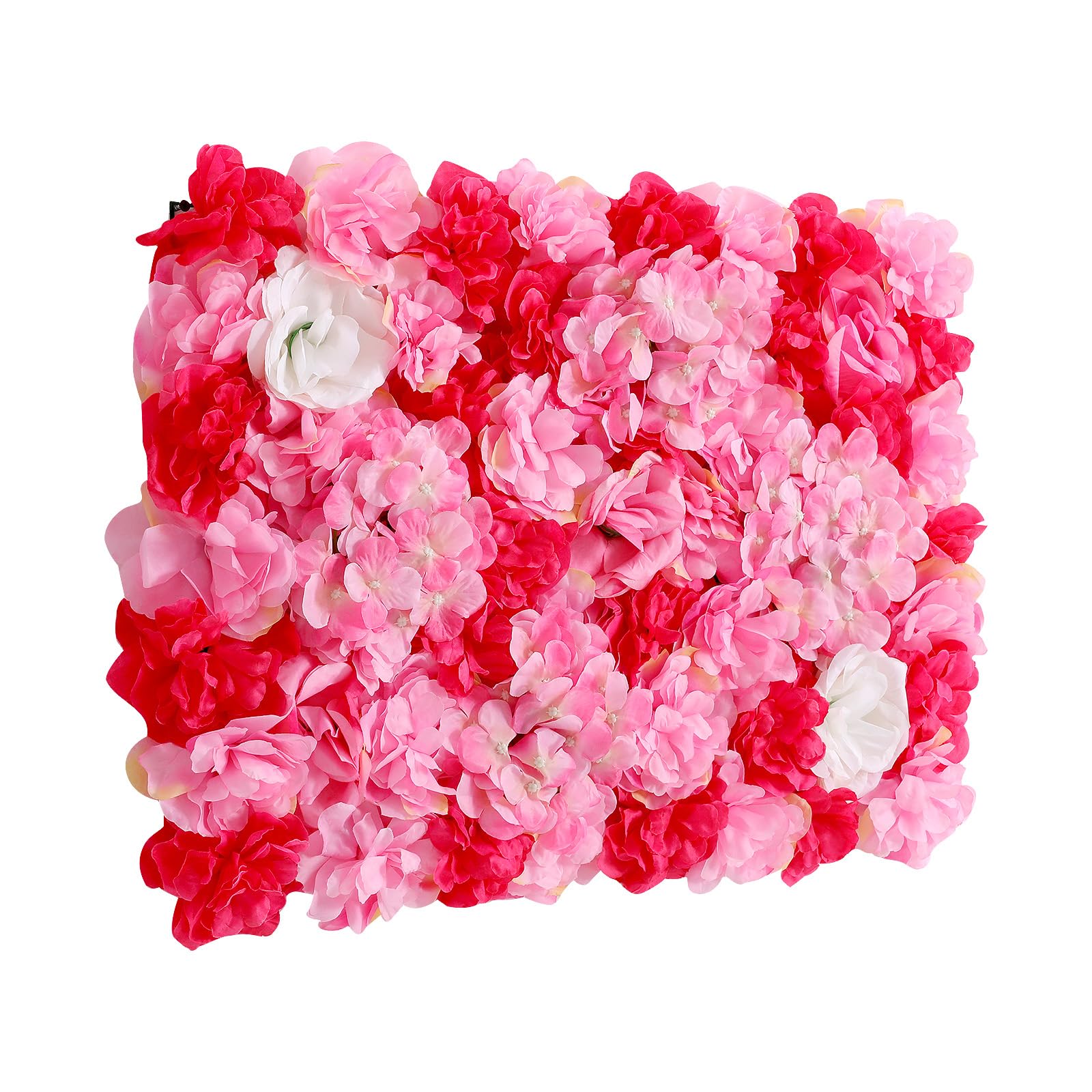 Künstliche Seidenblumen Wandpaneele für Balkon Garten Hochzeit Dekoink Rose Rot 12 Stück 60x40cm
