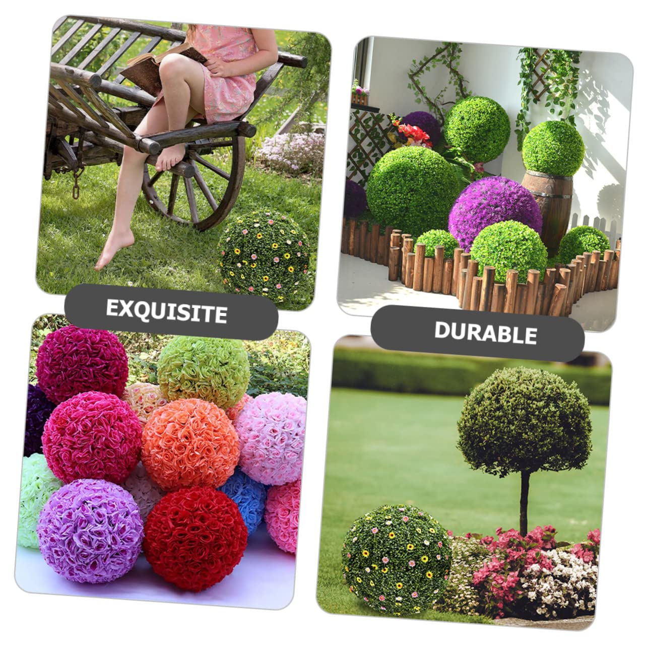 5Pcs Artificial Plant Topiary Ball Support Frame Grass Ball Shelf for Flower Arranging for Home Decor Wedding Decorations