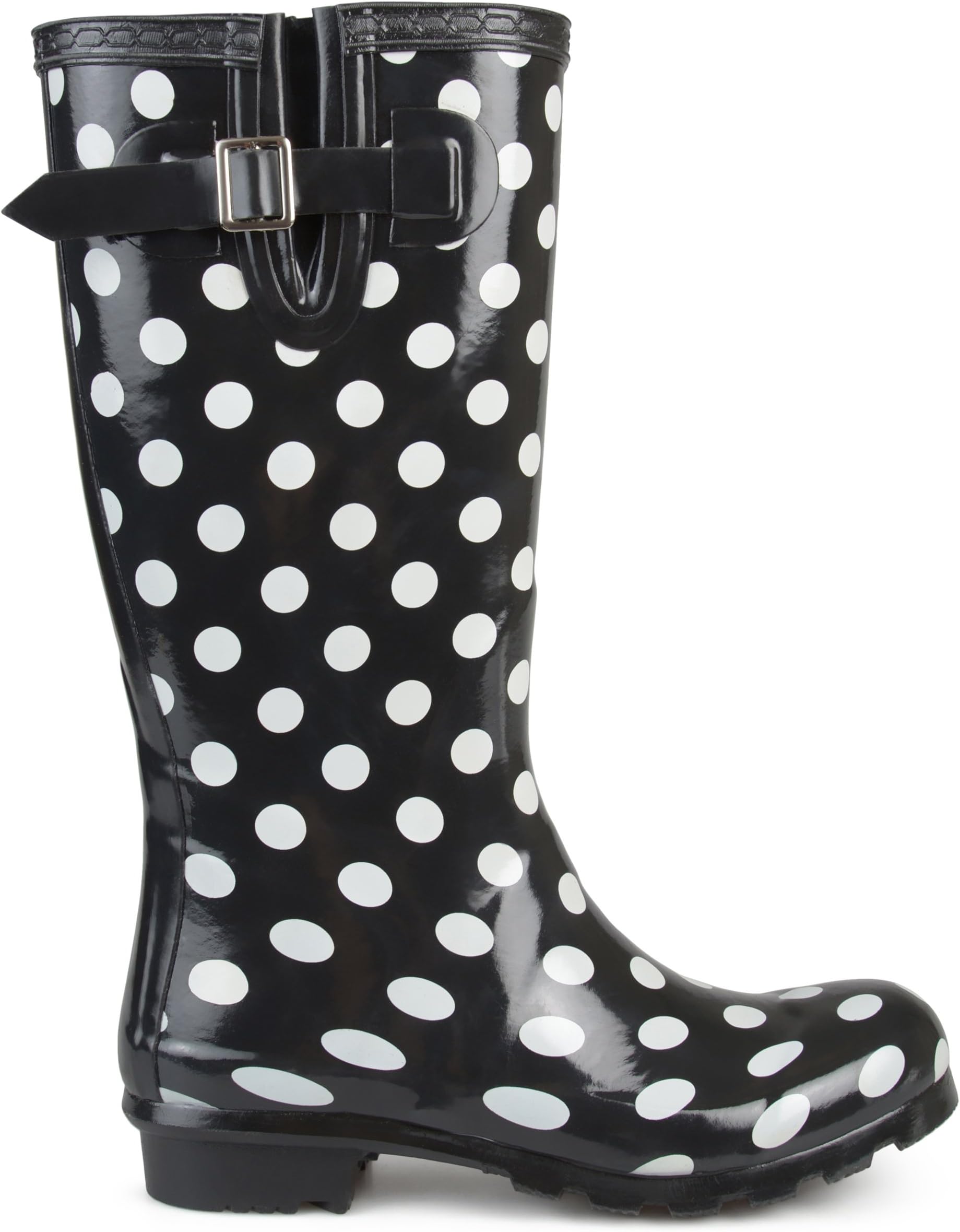 brinley coWomens Mizzle Rubber Patterned Rain Boots