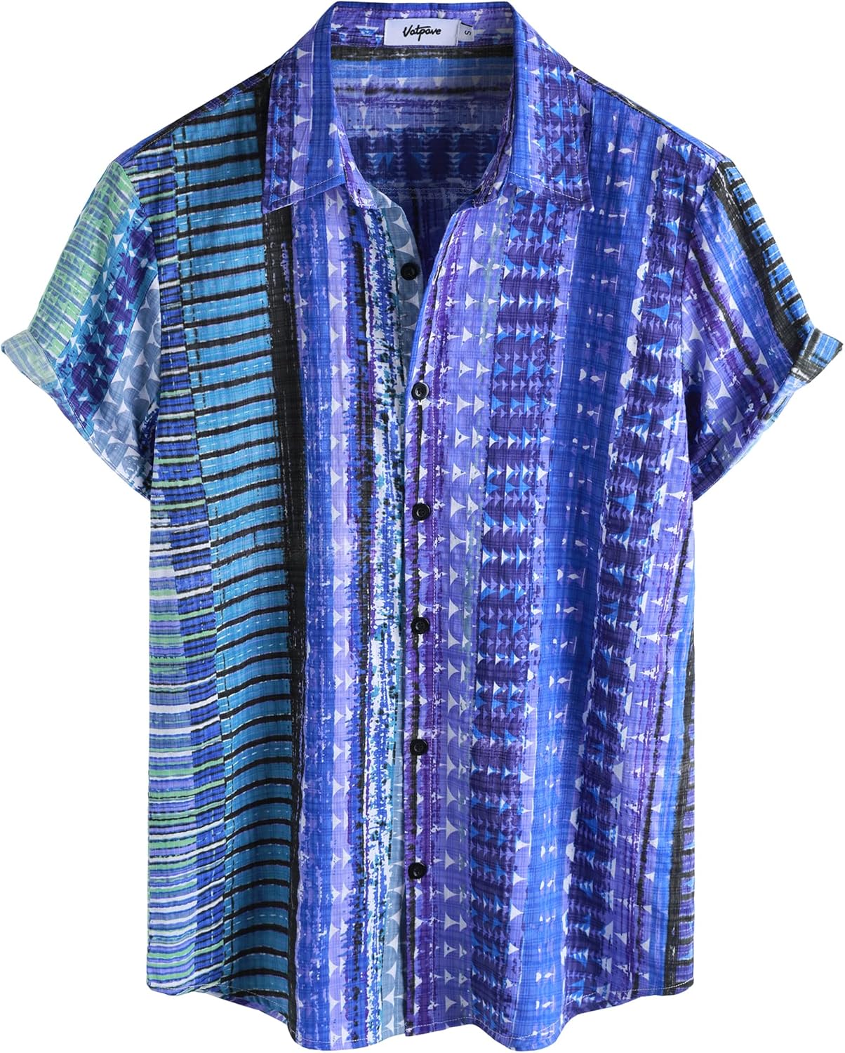 VATPAVE Mens Casual Hawaiian Floral Shirts Short Sleeve Button Down Tropical Shirts Beach Summer Shirts