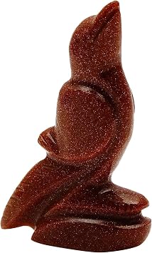 HARMONIZE Orange Sun Sitara Stone Carved Mini Bird Reiki Healing Crystal Gemstone Figurine