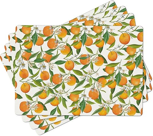 Miniatura 6 de Manteles individuales lavables con diseño floral de primavera, de piel sintética, resistentes al calor, impermeables, lavables, reutilizables, para