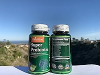 Vista 2 de Natrition Super Probiotic Stomach Health Support 600 mil millones de UFC, para adultos, suplemento probiótico completo estable con prebióticos