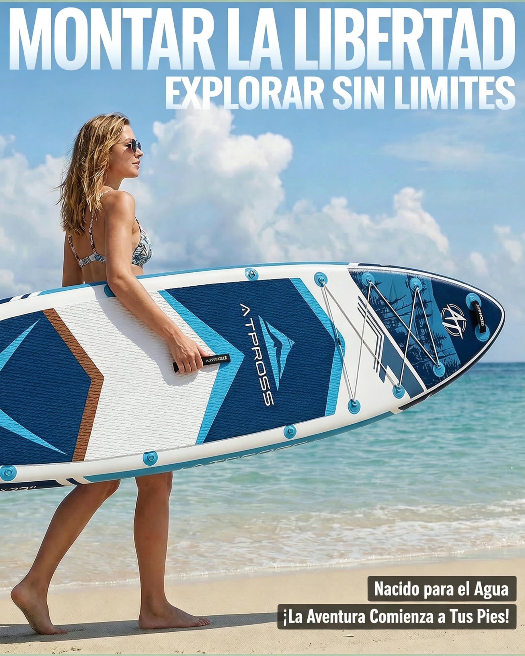 Tabla de Paddle Surf Hinchable con Asiento de Kayak y Accesorios, 320x84cm Sup Extra Ancha para 2 Personas, Carga 200kg, Kayak Hinchable Estable y Antideslizante para Adultos y Surf