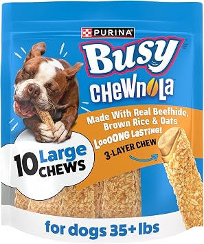 Purina Busy Chewnola Small/Medium Dog Bones, Oats & Brown Rice, 10 ct Pouch