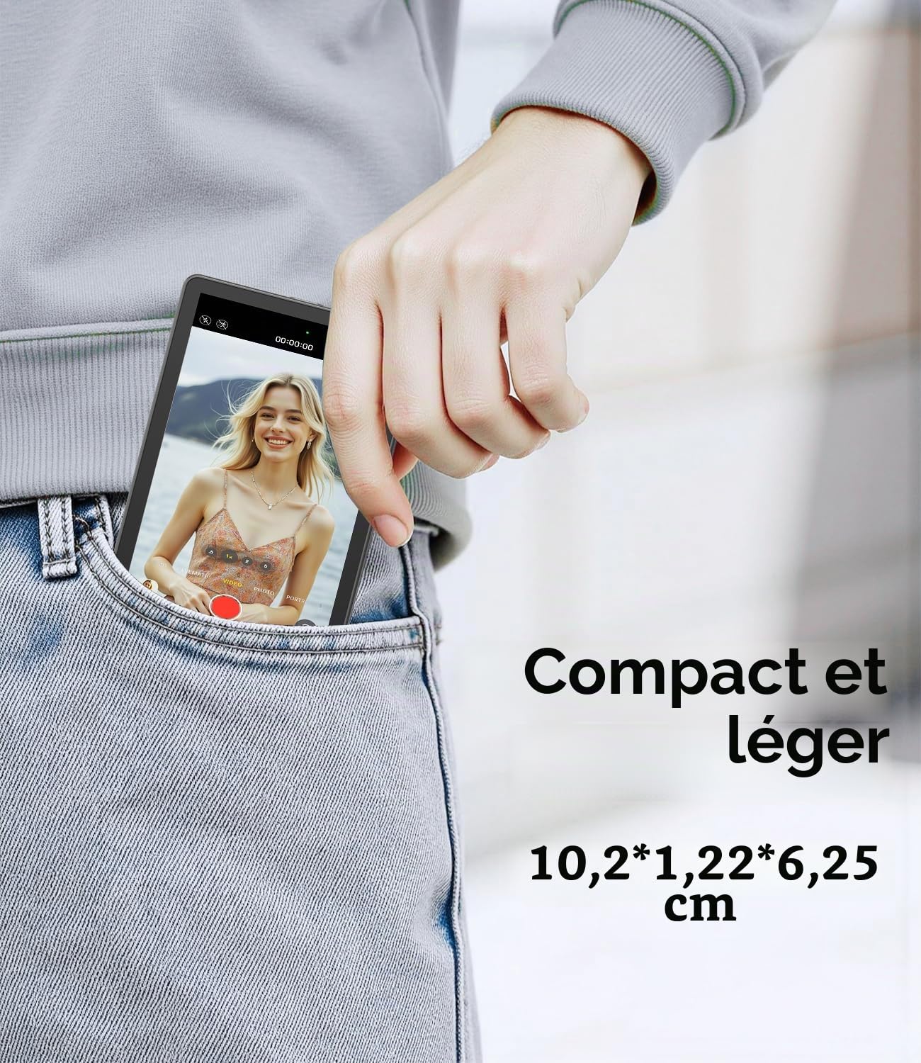 King Ma Téléphone Vlog Selfie Moniteur Écran, Écran Vlog Sync avec Caméra Arrière iPhone, Accessoires Vlog, Diffusion en direct, TikTok, Compatible iPhone Seulement (Prend en charge filaire)