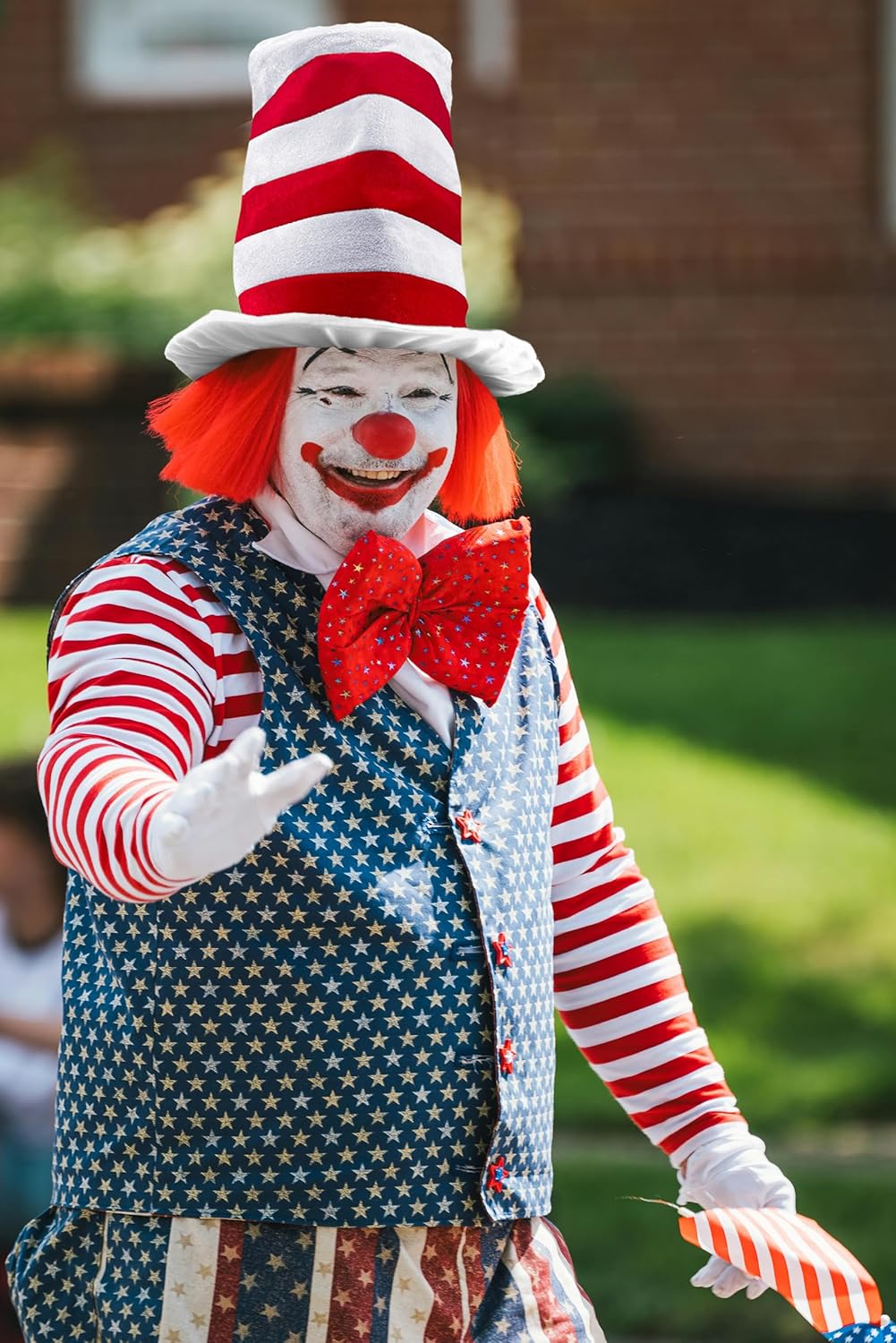 Red and White Stovepipe Hat Top Hat Cosplay Costume Accessories Headwear Funny Party Favors Costume Hat Women Men - Image 5