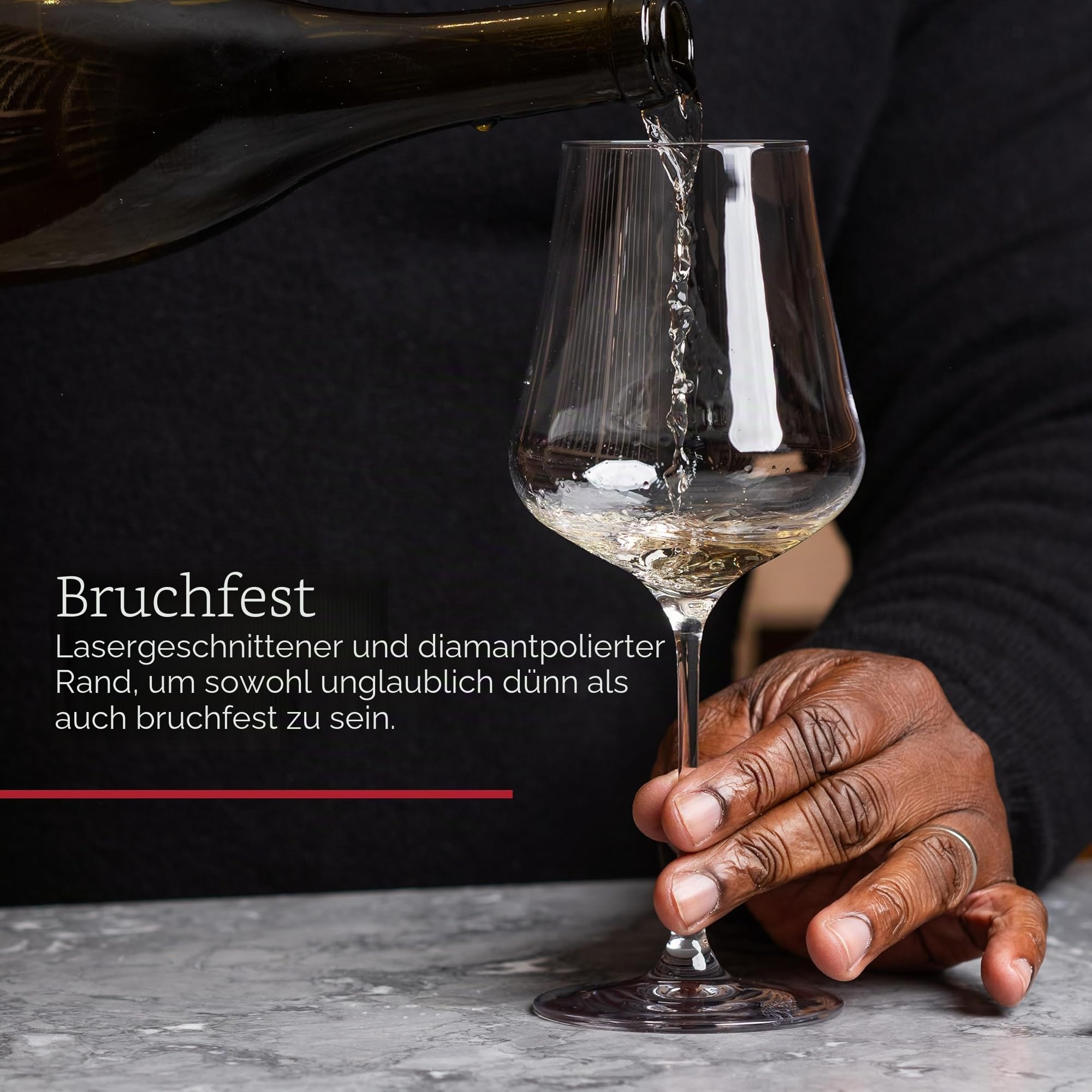 Gabriel-Glas StandArt Kristallweingläser, 4er-Set mit Geschenkboxen, Premium-Weinglas für Rot- und Weißwein, spülmaschinenfest, bleifrei, 473 ml