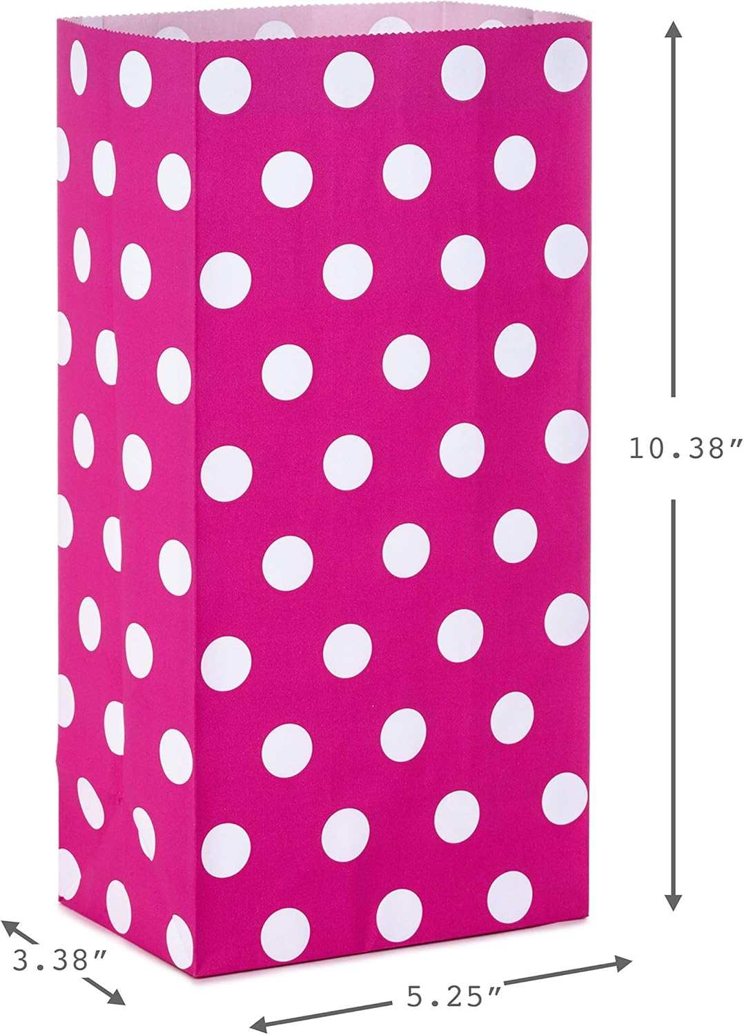 Crаzу Clеаrаnсе Hallmark Pink Party Favor and Wrapped Treat Bags, Assorted Designs (30 Ct., 10 Each of Chevron, White Dots, Solid) for Valentines Day, Baby Showers, Bridal Showers, Birthdays, Care Packages, May Day