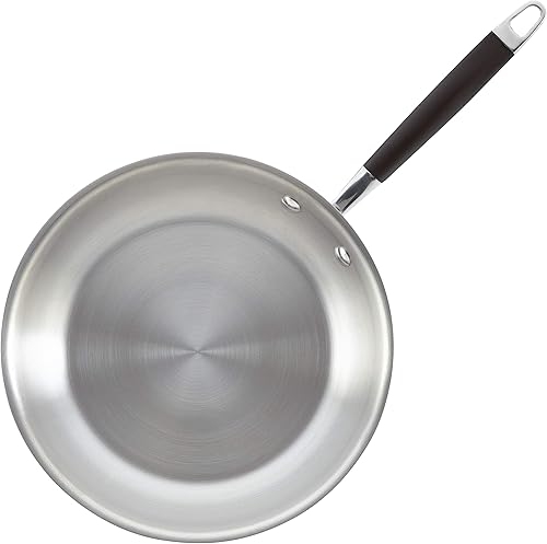 Miniatura 6 de Anolon Advanced Triply - Juego de sartenes de acero inoxidable, juego de sartén, juego de sartenes de 10.25 pulgadas y 12.75 pulgadas, color plateado