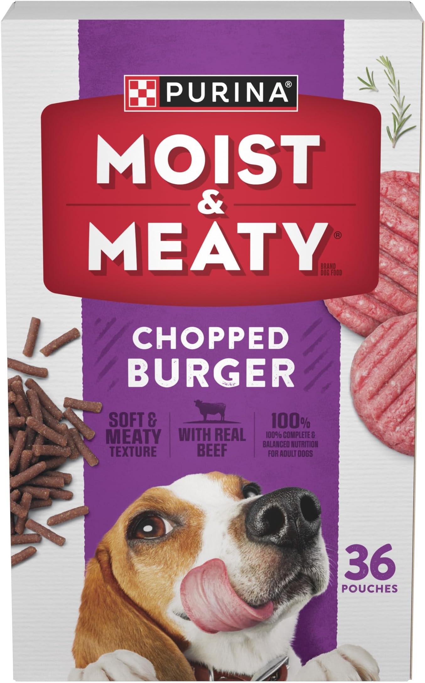 Dog Food, Chopped Burger, 216-Ounce Box