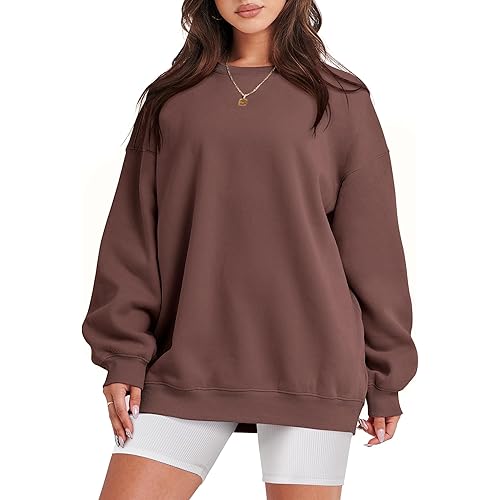ANRABESS Women Oversized Sweatshirts Hoodies Fleece Crewneck Pullover Top Casual Fall Outfits Preppy Clothes Teen Girls 2024