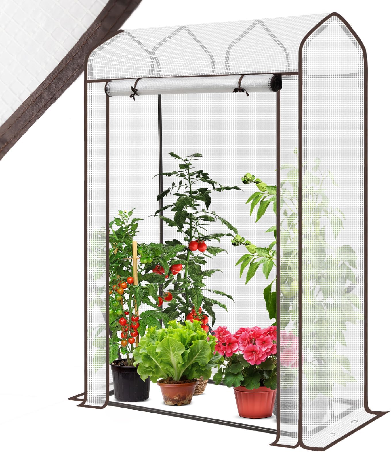 Frühbeet Gewächshaus 3 Etagen - 60x45x100cm Holz Mit Polycarbonat Fenstern