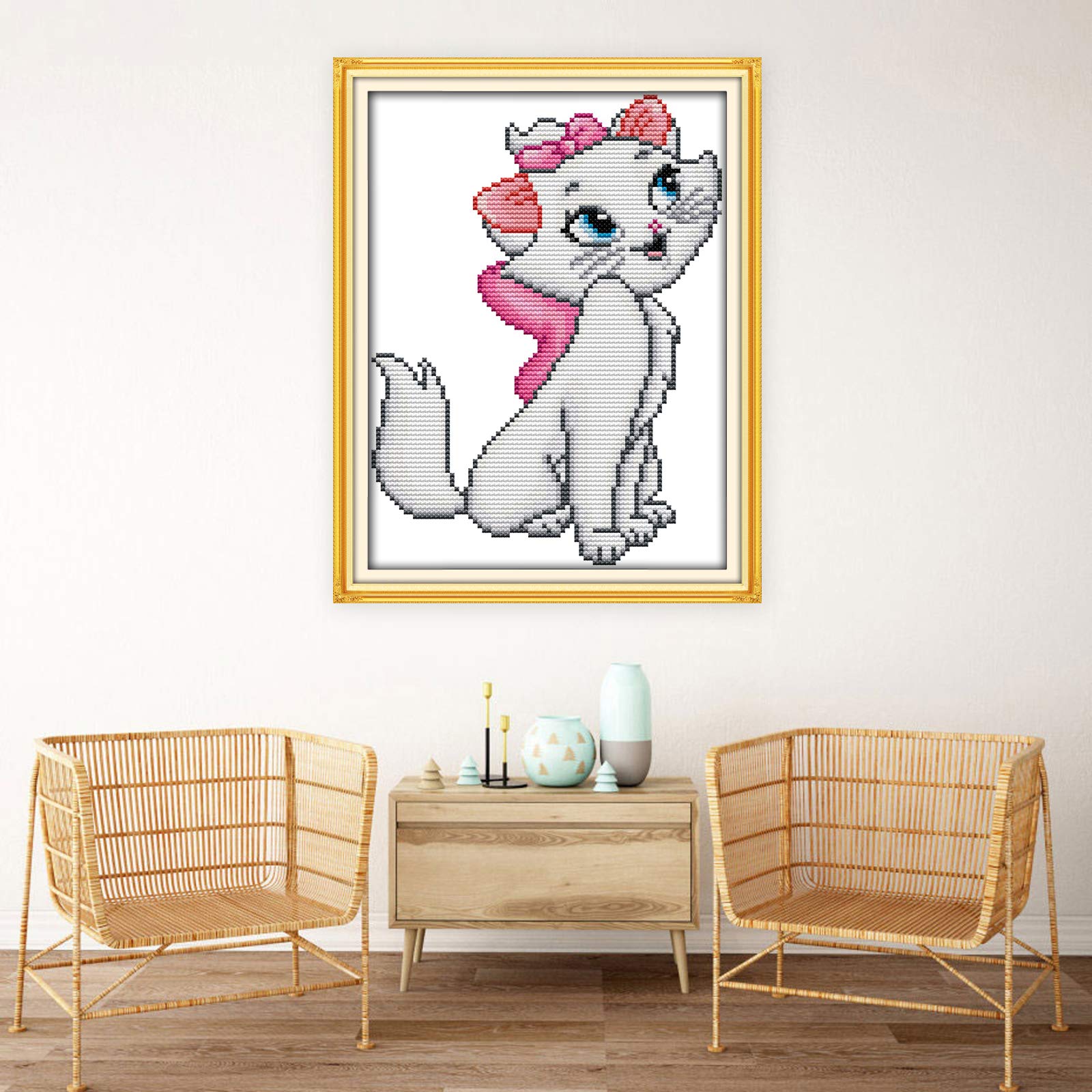 Beginner Cross Stitch Kits - Easy Embroidery for Adults & Kids -2