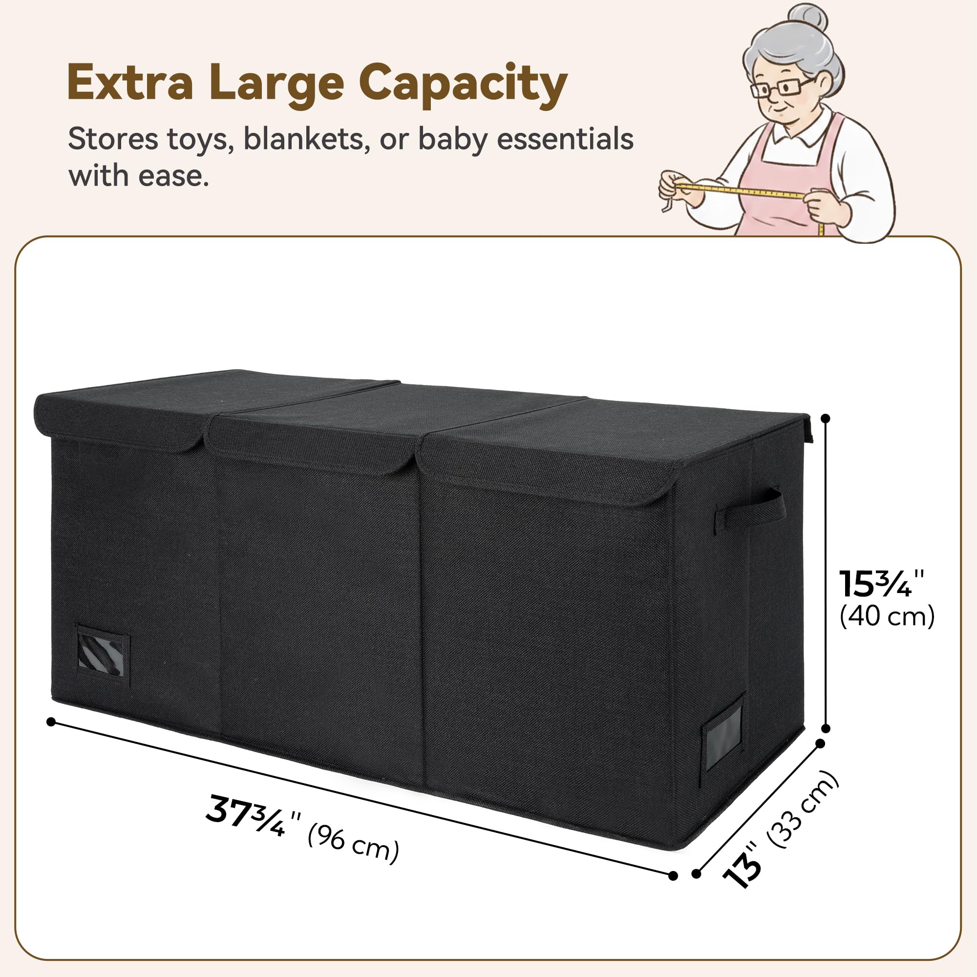 GRANNY SAYS Set di Scatola portaoggetti extra large con coperchio e Scatole Portaoggetti con Coperchio
