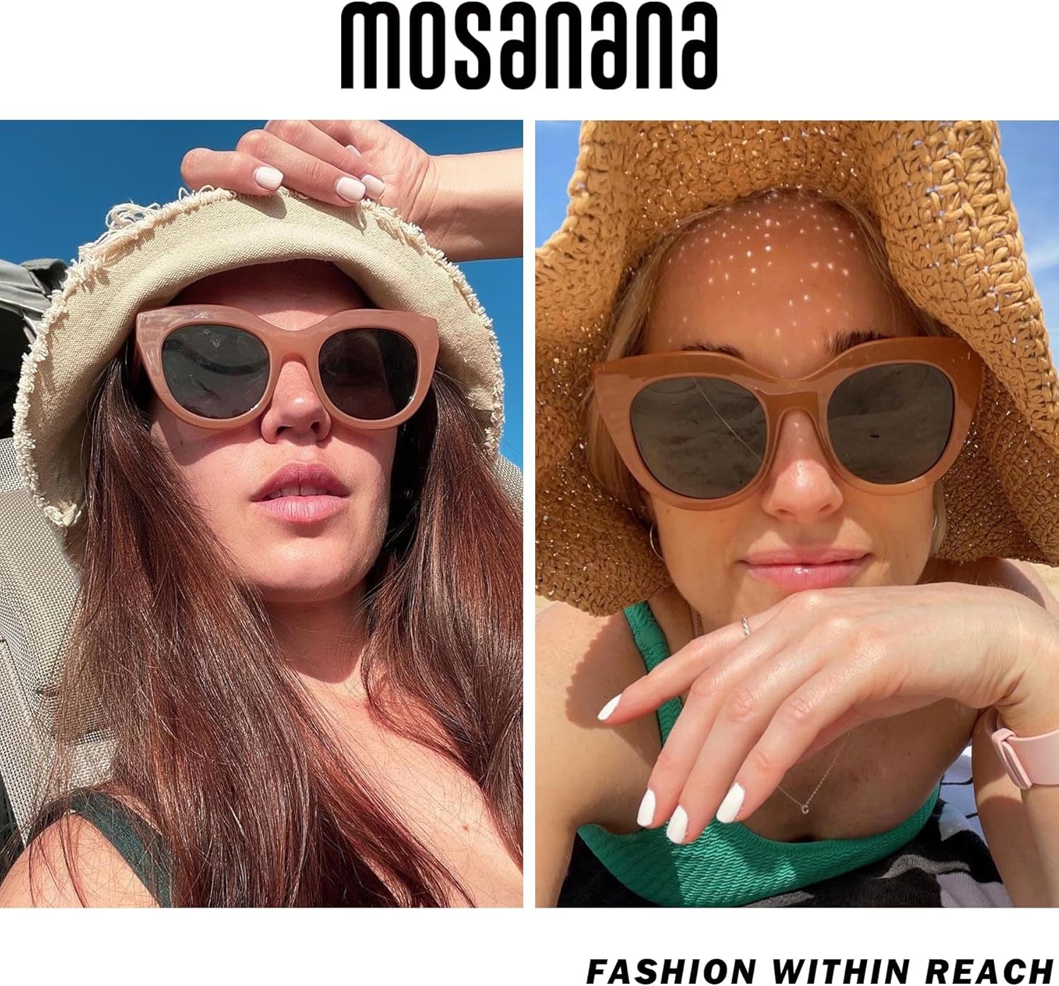 mosanana Oversized Cat Eye Sunglasses for Women Trendy Style Model Mantis - Image 2
