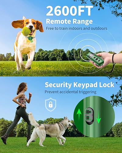 Miniatura 4 de Collar de entrenamiento mejorado para perros con control remoto collar electrónico de 2600 pies para perros grandes medianos y pequeños collar de