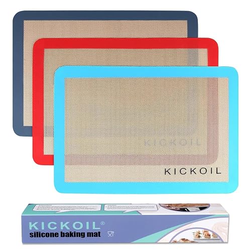 KICKOIL Silicone Baking Mats Set of 3 11.6 x 8.5