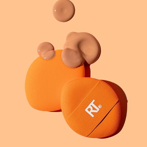 Miniatura 8 de Real Techniques Mini Miracle Concealer Puff Trio, pequeña esponja de maquillaje para base líquida y crema y corrector, ocultación específica, apto