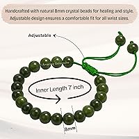 Vista 585 de Amazing Gemstone Crystal Bracelet for Women Men's Gifts - Protection Healing Crystal Bracelet - 8mm Gemstone Beaded Adjustable Bracelet Pulseras