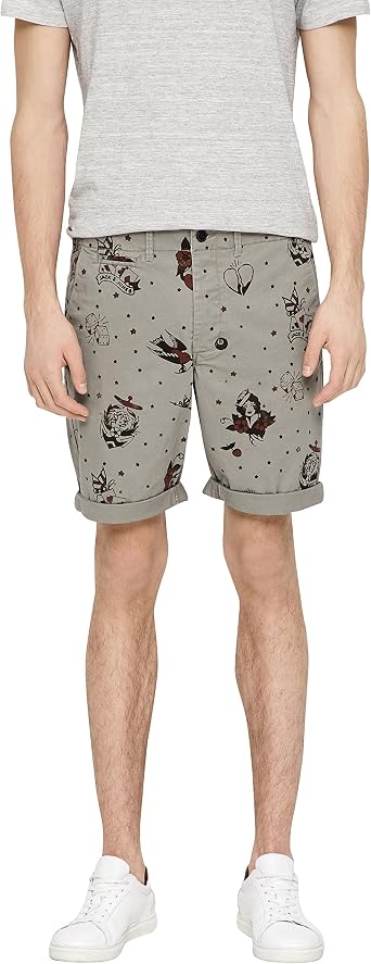 Jeckerson Jack Jones Bermuda Men ENZO Chino Shorts Print 12136279 Regular  FIT XL Grey : Amazon.co.uk: Clothing