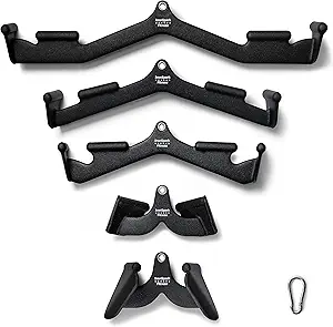 LAT Pulldown Attachments, Cable Machine Attachment, Cable Attachments for Gym, Tricep Pull Down Attachment, Tricep Bar, Curl Bar, T Bar Row Attachment, LAT Pull Down Bar