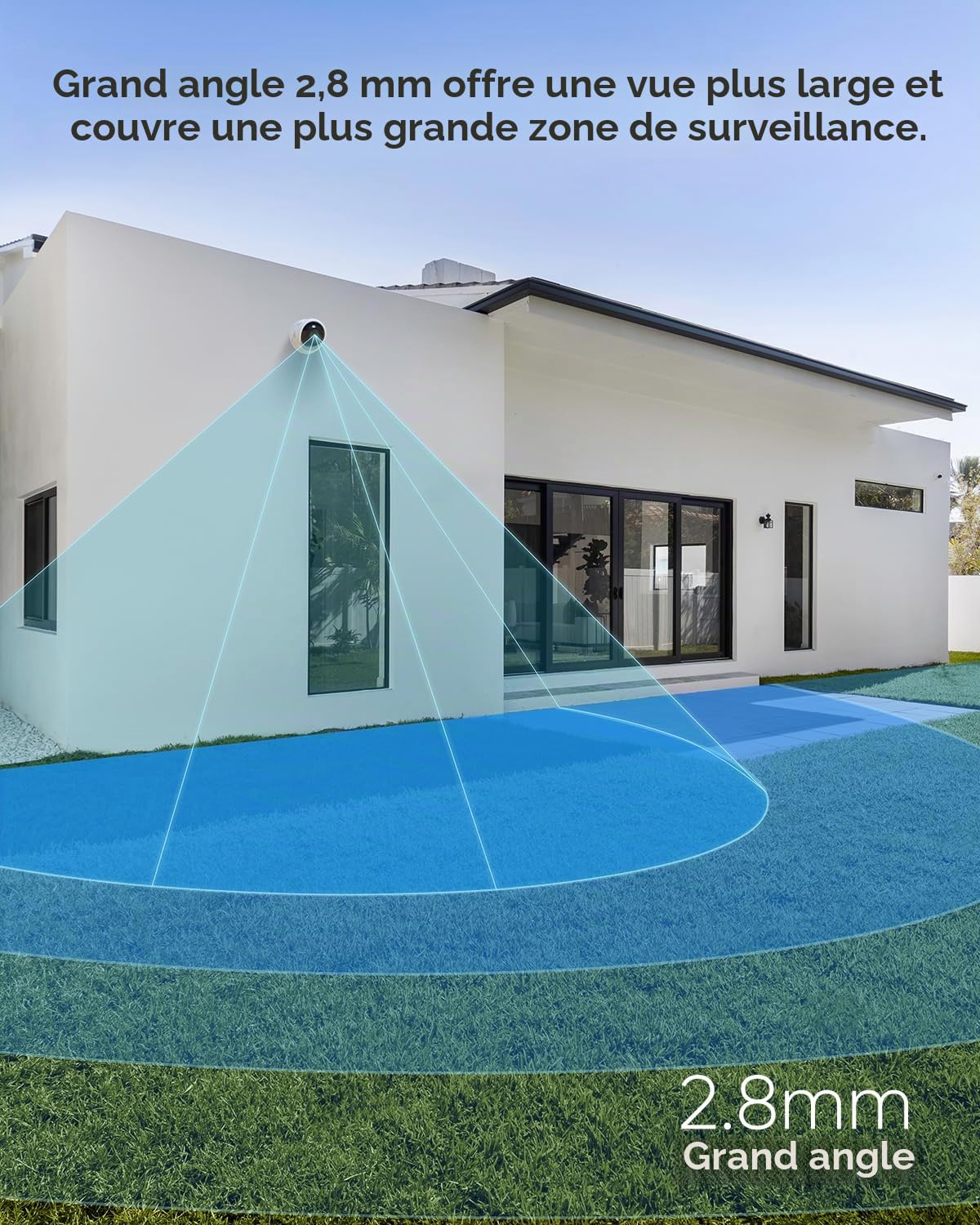SANNCE Système de Caméras de Surveillance 8CH POE CCTV, Caméras 5MP avec Audio Intégral et NVR 4K POE, Détection AI des Humains/Véhicules (4 Caméras+NVR+2TB HDD)