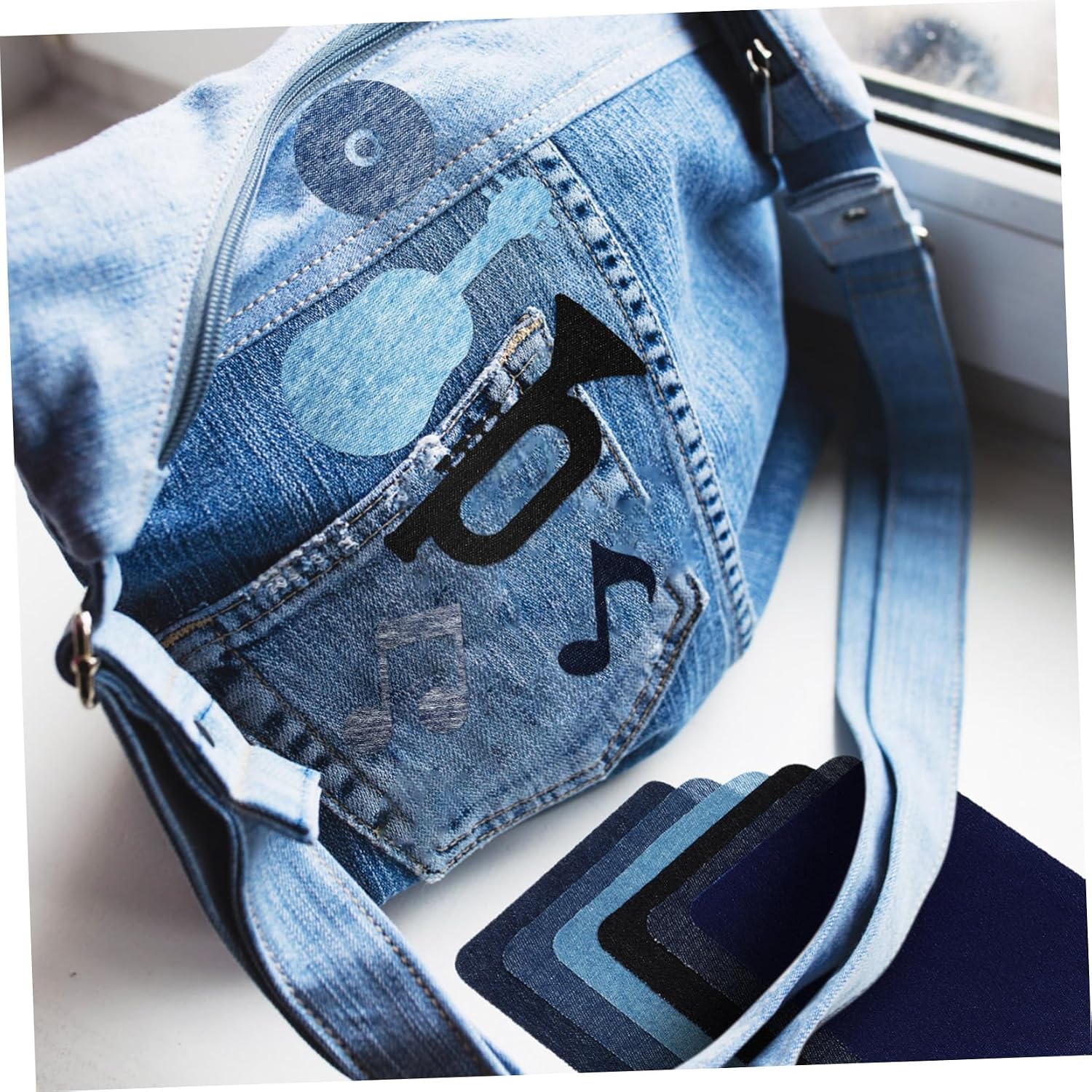 30pcs Iron Jean Patches Cotton Fabric Patches for Clothing Repair No Sew Fabric Glue for Jeans