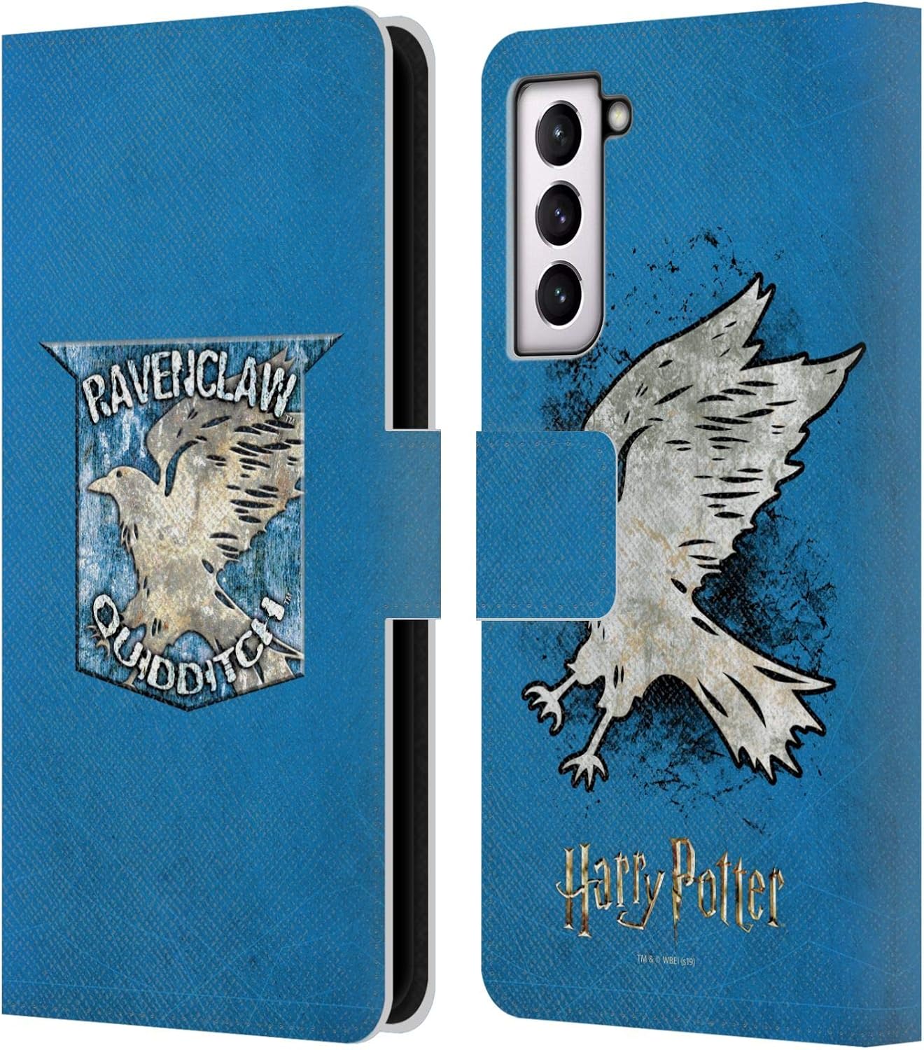 Head Case Designs Officially Licensed Harry Potter Ravenclaw Quidditch Badge Prisoner of Azkaban V Leather Wallet Case Compatible with Samsung Galaxy S21 5G