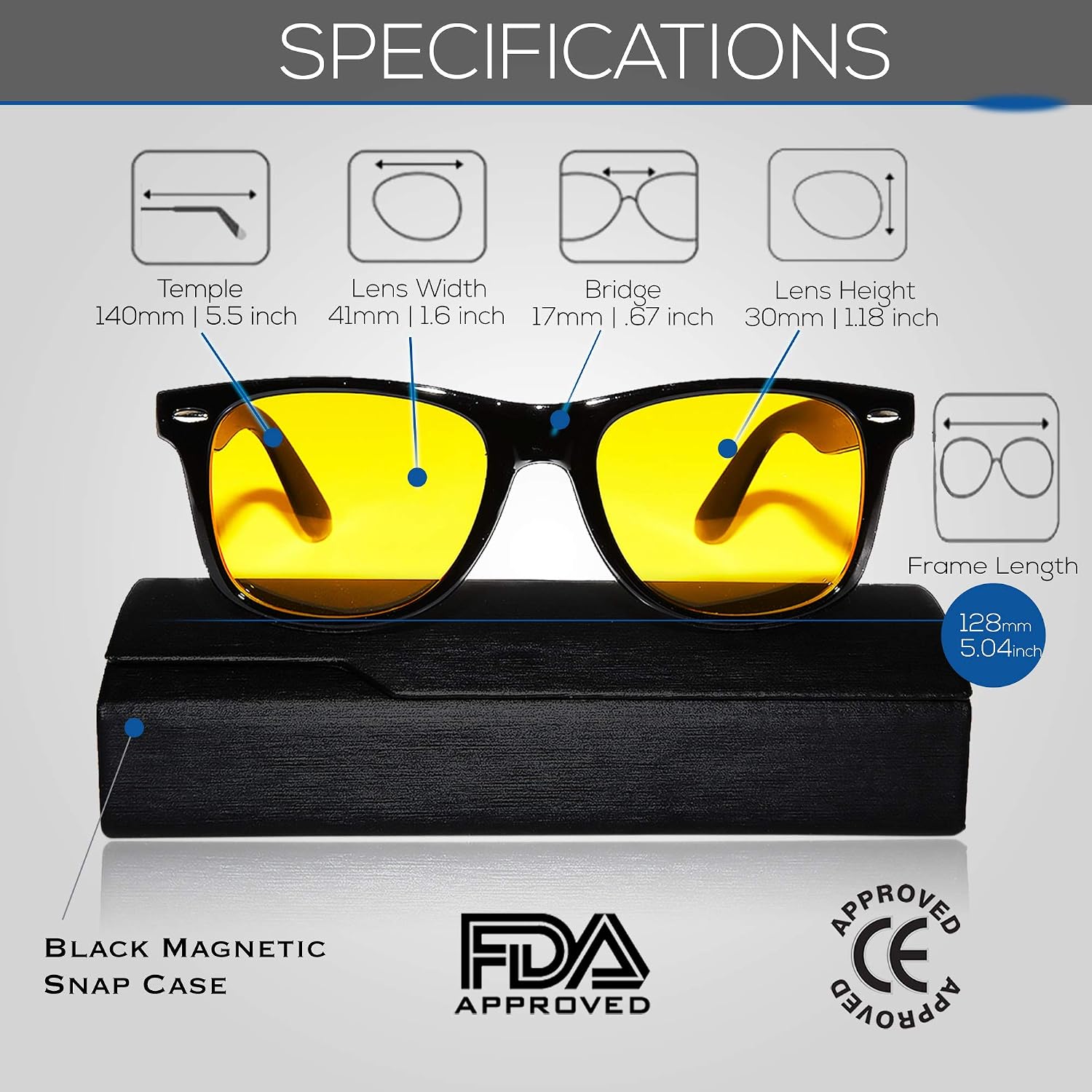 Aspectus Blue Light Blocking Glasses | Premium Gamer & Computer Eyewear | Anti-Blue Light Lenses for Deep Sleep & Relaxation | Relief Migraine Headaches Insomnia | Anti Glare Glasses | Men & Women
