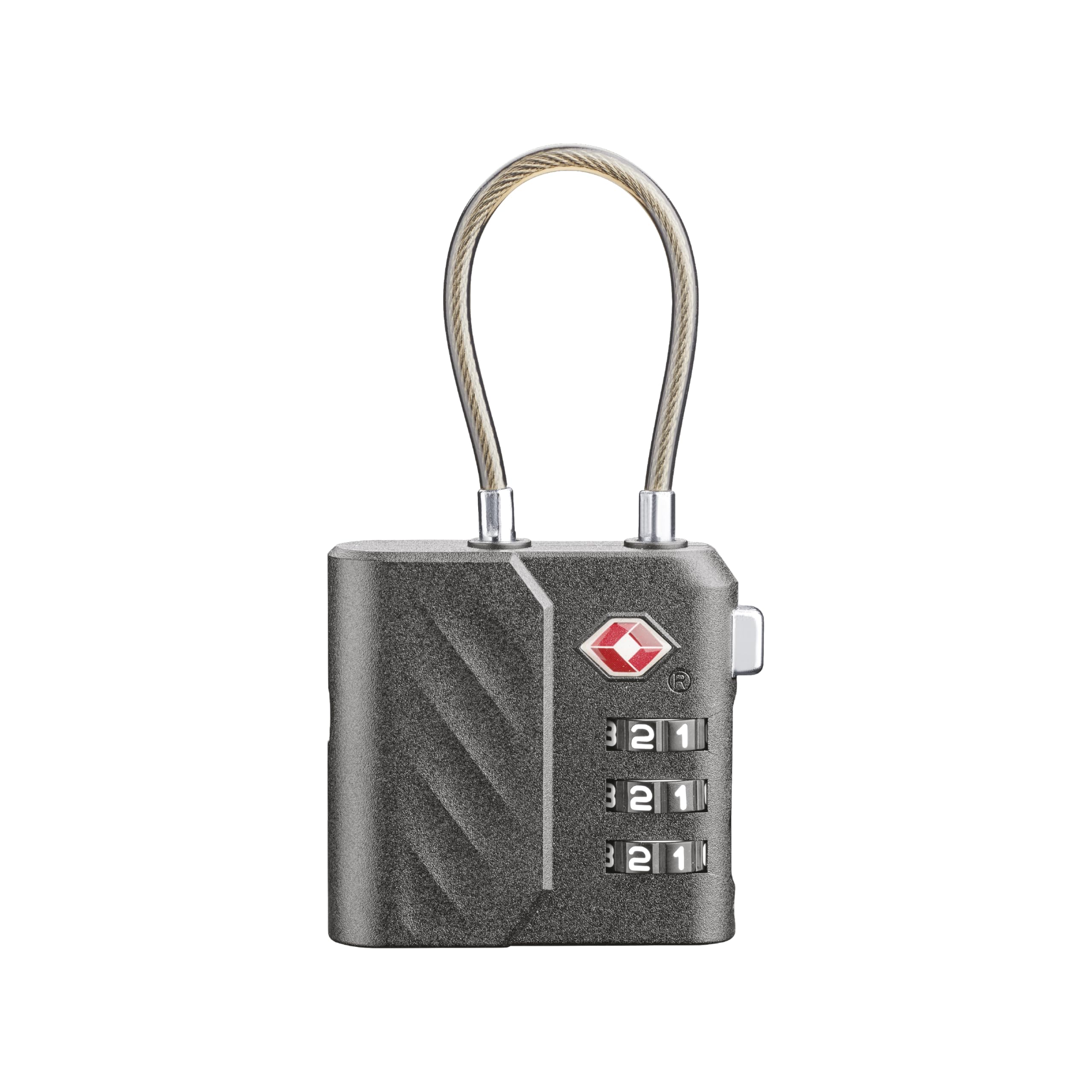Cellularline Tracy Lock – zintegrowana kłódka z lokalizatorem, z Apple Find My Track, kompatybilna tylko z urządzeniami Apple, certyfikat TSA, szybkie ładowanie USB-C, kolor czarny