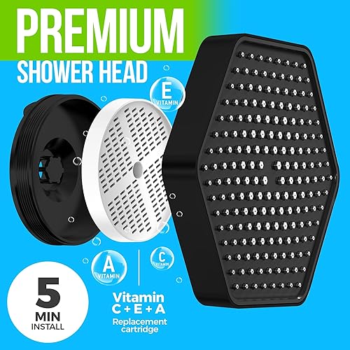 Miniatura 9 de AquaHomeGroup Cabezal de ducha filtrado de lujo, cabezal de ducha de lluvia de alta presión con filtro para cloro, óxido, sedimentos, cabezal de