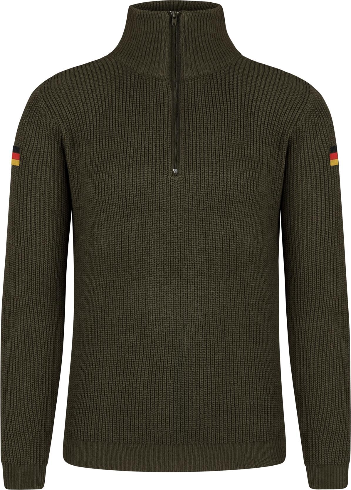 normani Herren Bundeswehr Pullover Winter Troyer mit Deutschland Flagge BW Marine Isländer Army Pullover Arbeitspullover Polizeipullover