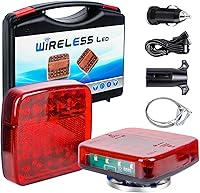 MEDAMOC Wireless Magnetic Trailer Lights Kit - Rechargeable LED IP65 Waterproof for Trucks Boats RVs Campers