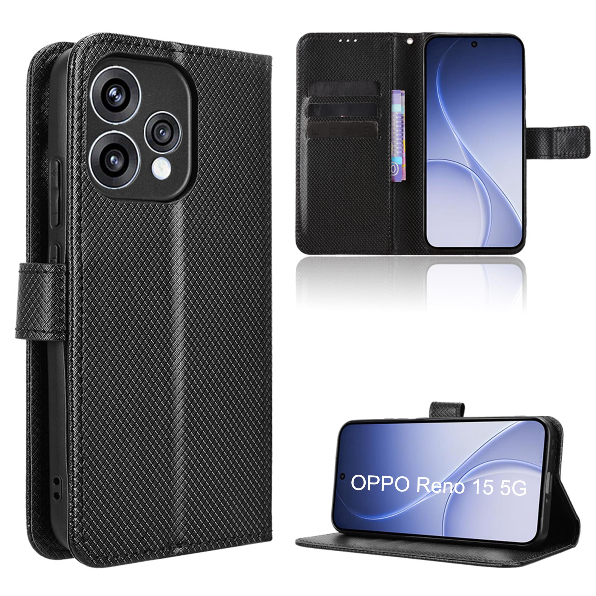 Custodia Portafoglio In Pelle Per OPPO Reno 8 5G Con Disegno Volpe – Protettiva E Con Slot