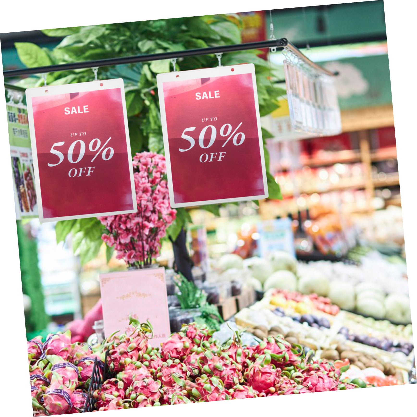 ULTECHNOVO 10 Stück A4 Klarsichthüllen aus Abs Transparente Schutz und Papierhüllen mit Hakenloch 290x213mm für Preisdisplay im Supermarkt