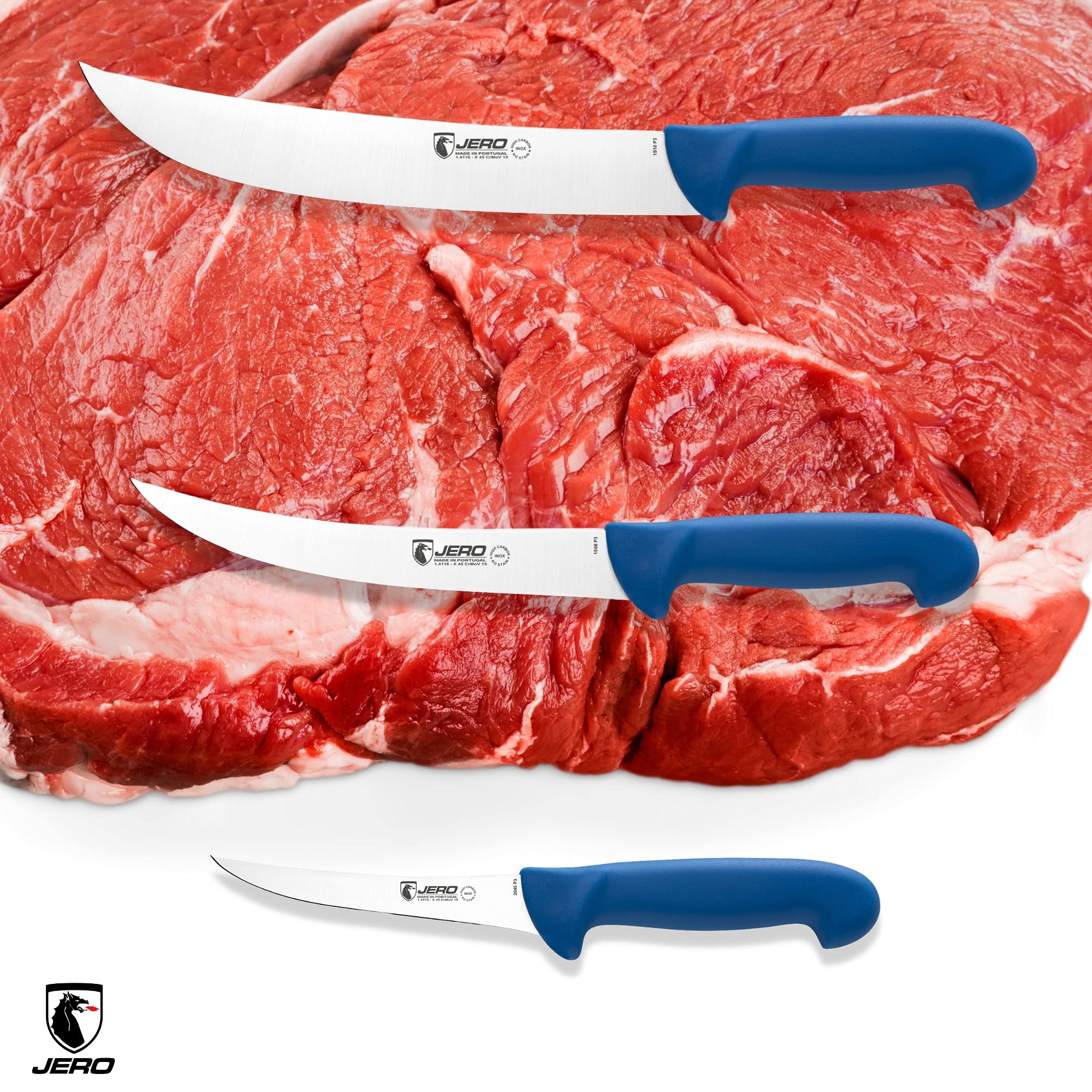 Buy JERO P3 Series Butcher And BBQ Knife Set 10 Inch Cimeter 8 Inch