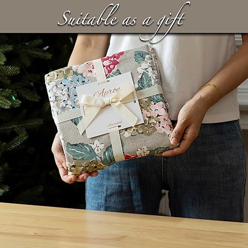 Miniatura 40 de NEOVIVA Delantales de cocina para mujer con bolsillos, delantales de cocina para mujer, delantal vintage para hornear jardinería, regalos de Navidad