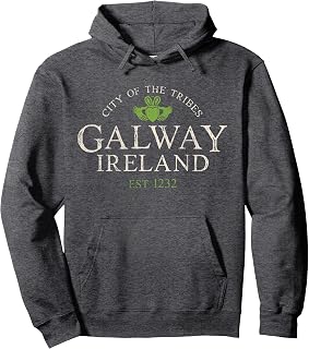 Vintage Irish Souvenir Gifts: Claddagh Galway Ireland Pullover Hoodie