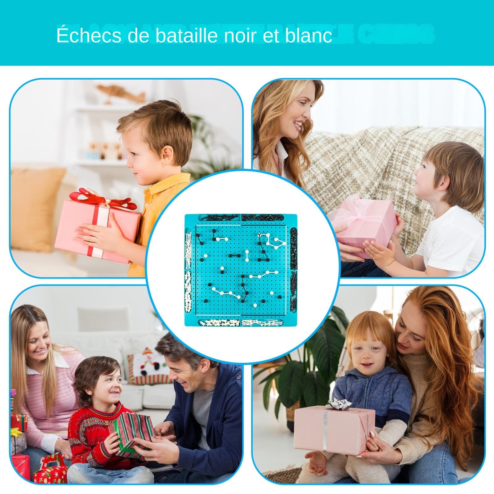 Échiquier Noir et Blanc Échiquier Puzzle Éducatif Portable pour