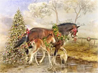 Trademark Fine Art キャンバスウォールアート - Trudi Simmonds 'The Gift - Christmas Collab 2018' ウォールアート リビングルーム、ベッドルーム、オフィス装飾用 54 x 18インチ