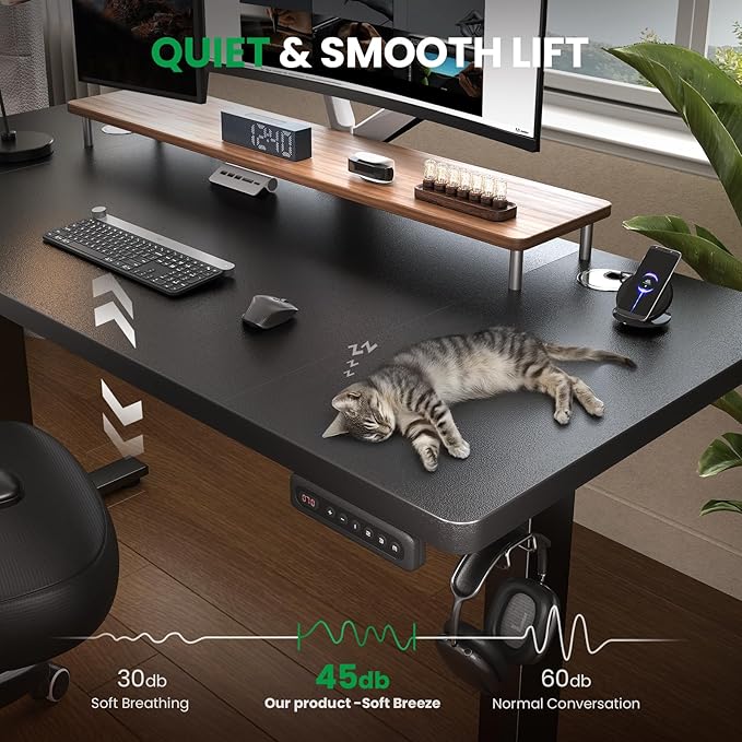 Escritorio Eléctrico SIAGO Ajustable 63 x 24 Pulgadas Negro miniatura 7