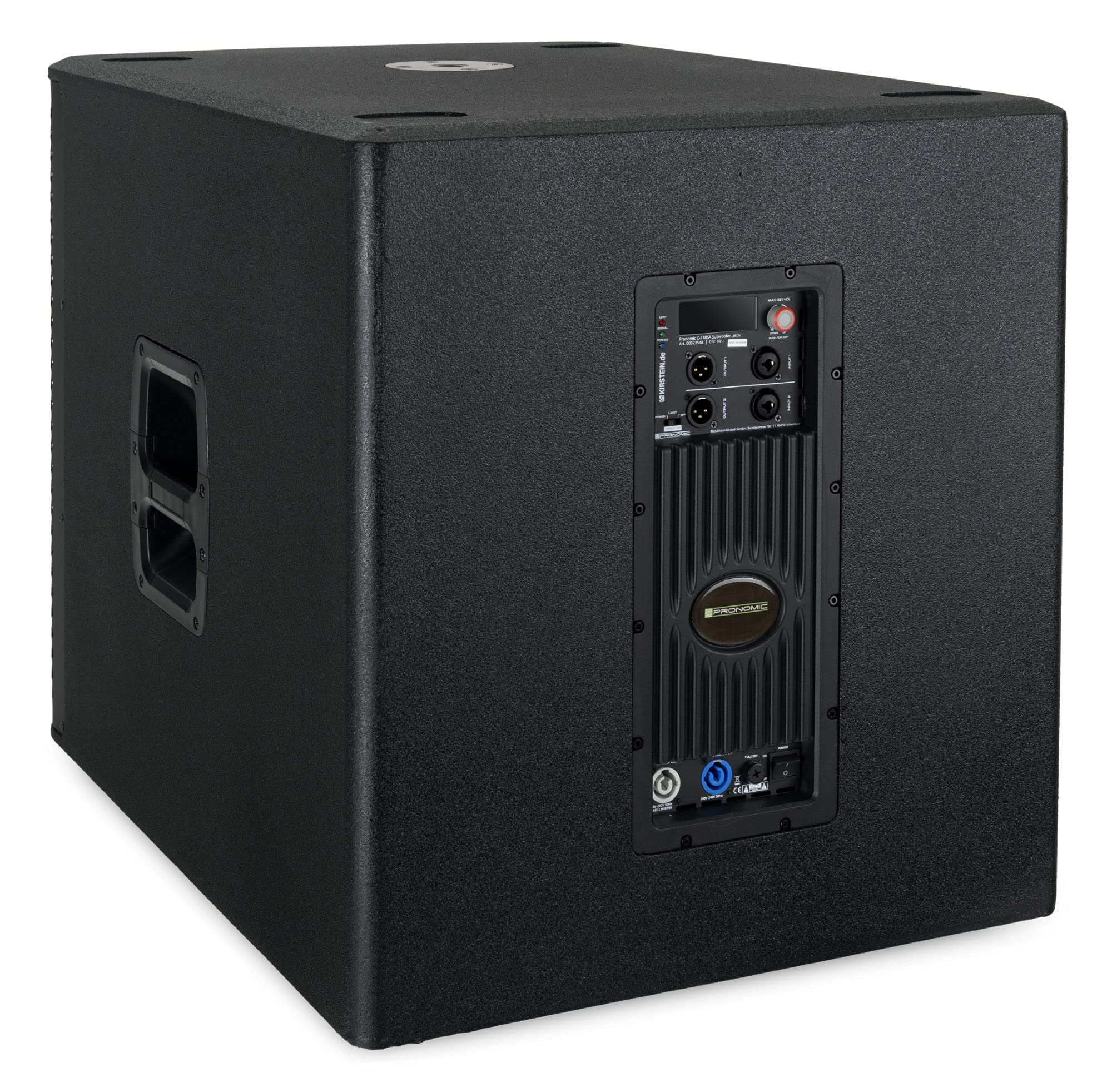 Pronomic C-118SA Aktiv Subwoofer 2X Set - 1600 Watt Peak / 800 Watt RMS - 18" Lautsprecher mit 3" Schwingspule - Frequenzbereich: 30-200 Hz - 4 DSP-Presets - max. SPL: 126 dB