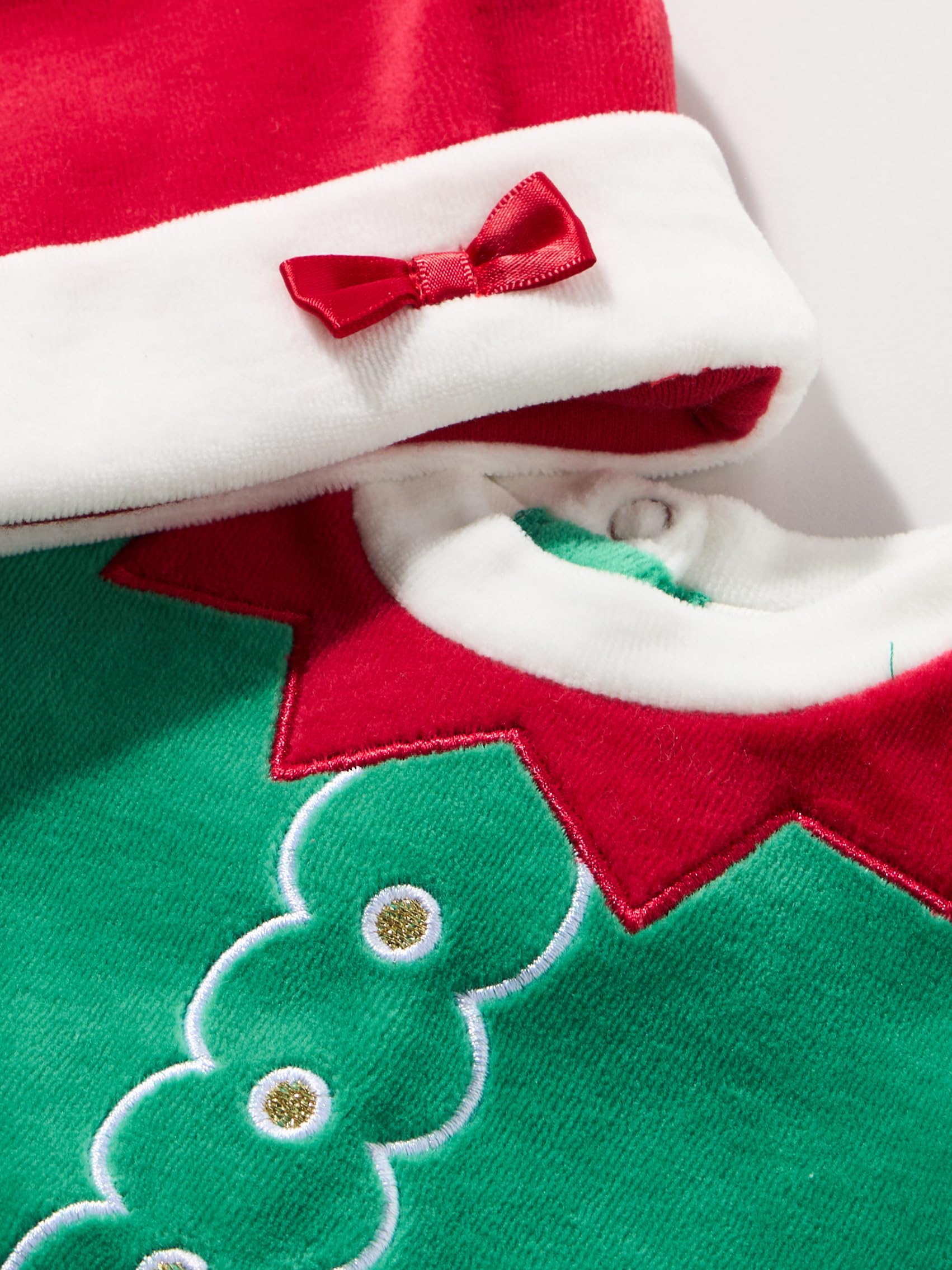 Chicco Outfit Di Natale In Ciniglia, Completo Con Cardigan E Pantaloni Lunghi Unisex - Bimbi 0-24, Rosso (2), 0 mesi
