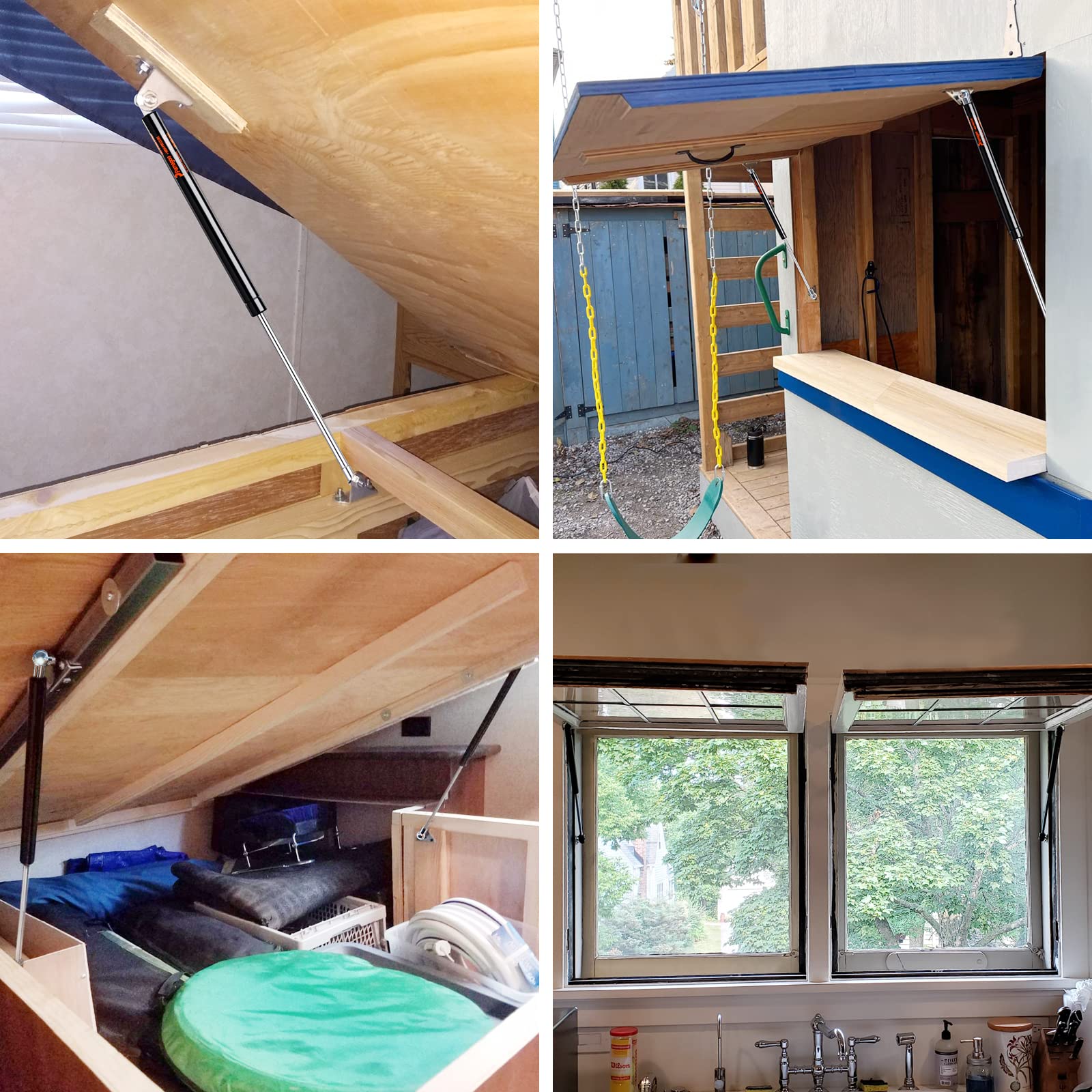 PAMAGOO 20 inch Gas Strut(Qty 2) 35 lbs 155 N Per Prop, Gas Spring Shock with L-Type Mounts for Cabinet Toy Box Toolbox lid Bench Trash Bin Dog House Door(ð??…ð??¢ð?? ð?Ÿ?ð?Ÿ–-ð?Ÿ‘ð?Ÿ— ð??¥ð??›ð??¬ ð??‹ð??¢ð???)