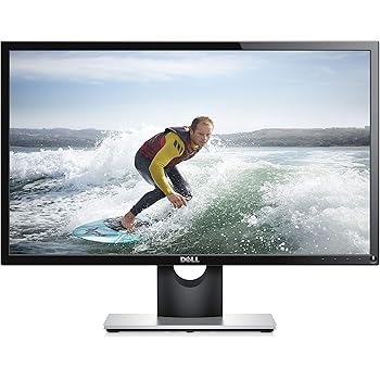 DELL, Monitor Pc SE2416H da 24 Pollici, Schermo LCD Full HD, Risoluzione 1920x1080 Pixel, Retroilluminazione a LED, Entrate AV/AVG/HMI, Inclinazione regolabile, Colore Nero