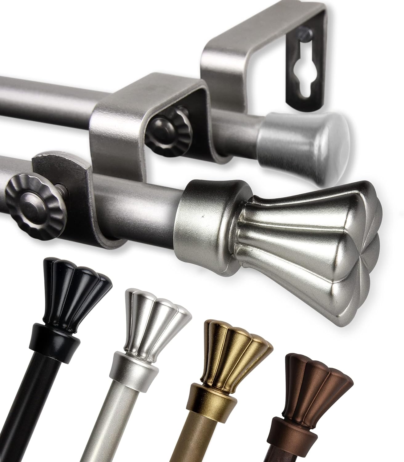 A&F Rod Décor Llina 5/8" Double Curtain Rod 84120 inch