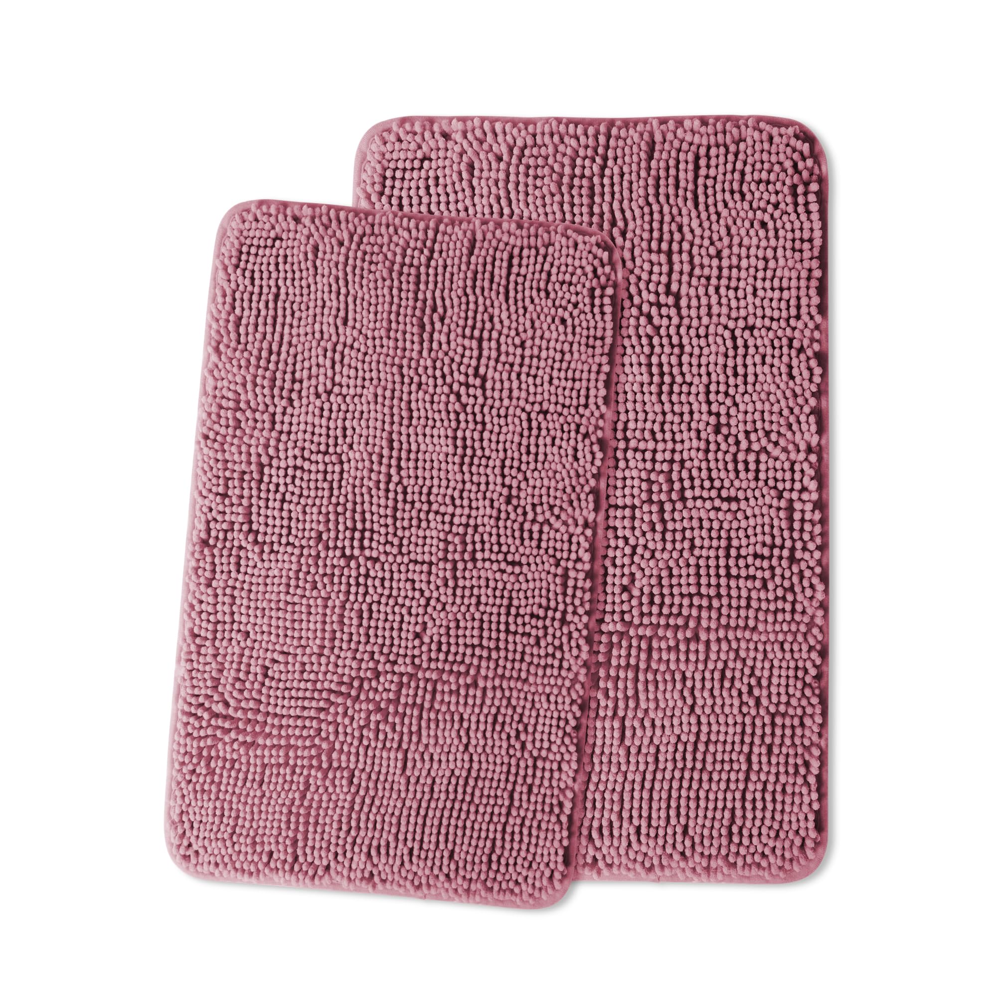 Yeaban Bathroom Rugs Sets 2 Piece,Thick Chenille Bath Mats,Absorbent and Washable Bath Rug Non-Slip, Extra Soft Rugs for Bathroom Floor,Tub,Shower and Sink(20"x32" and 24"x36",Dusty Rose) โ image 1